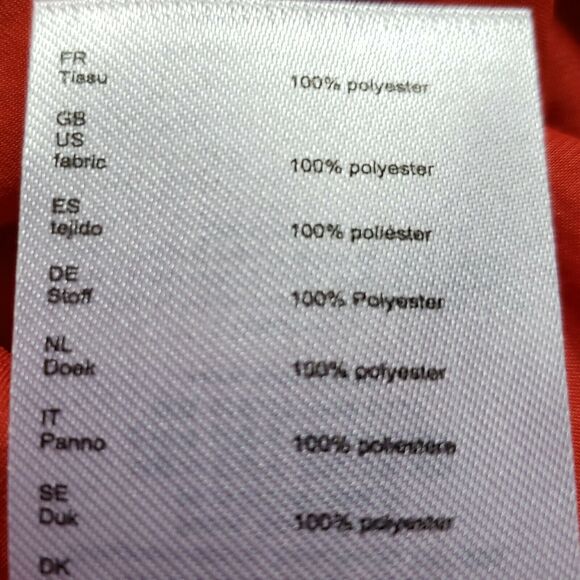 MAJE Remania satin tiered a-line long sleeve crewneck red career dress Sz 1 NEW - Picture 8 of 9